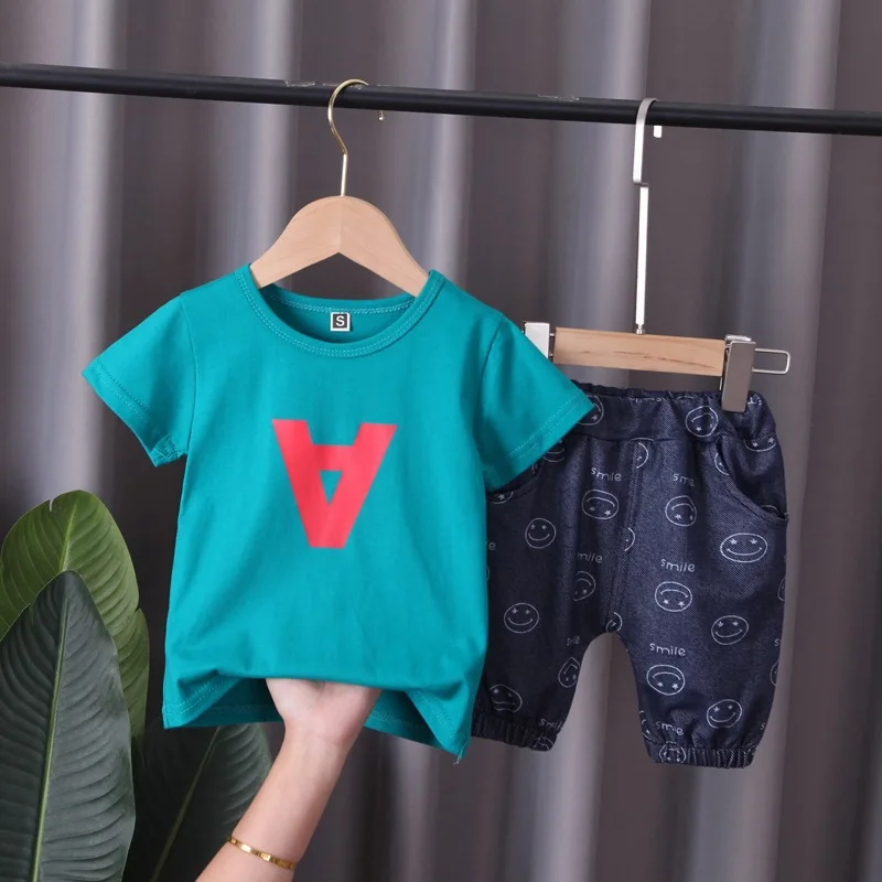 

Boys Sports Summer Clothes Sets Children Casual T-shirt+Shorts Tracksuits For Baby Boys Kids Clothes Toddler Suits 4 5Y