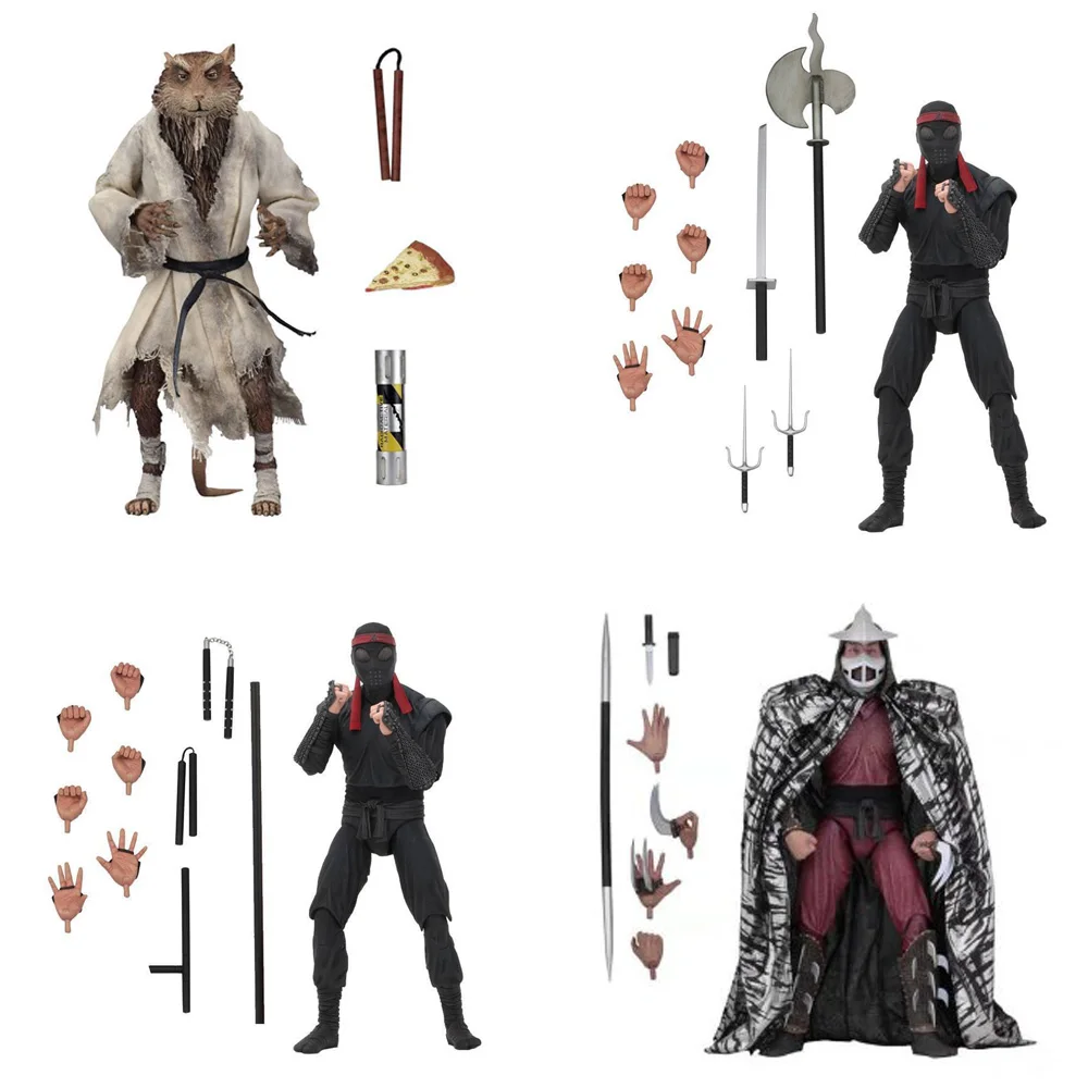 18 см NECA Шредер крэнга Черепашки ниндзя мастер крыса 1990 классический подвижный