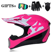 3 gifts racing off road full face scooter motorcycle motocross riding dirt bike helmet dot vintage casco moto
