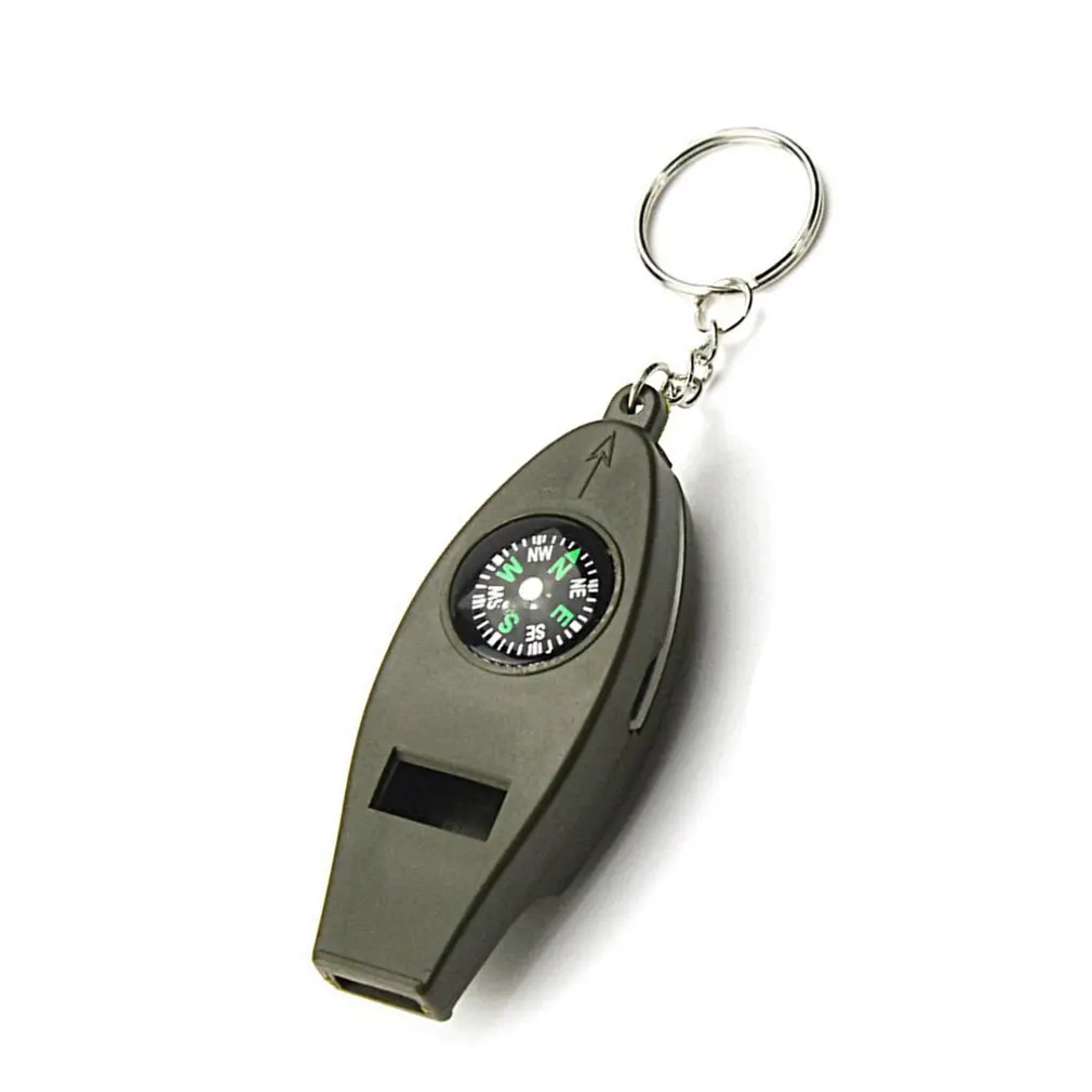 

Compass Thermometer Magnifier Four-in-One Multifunctional Survival Whistle Camping Wilderness Travel Whistle Compass Tools