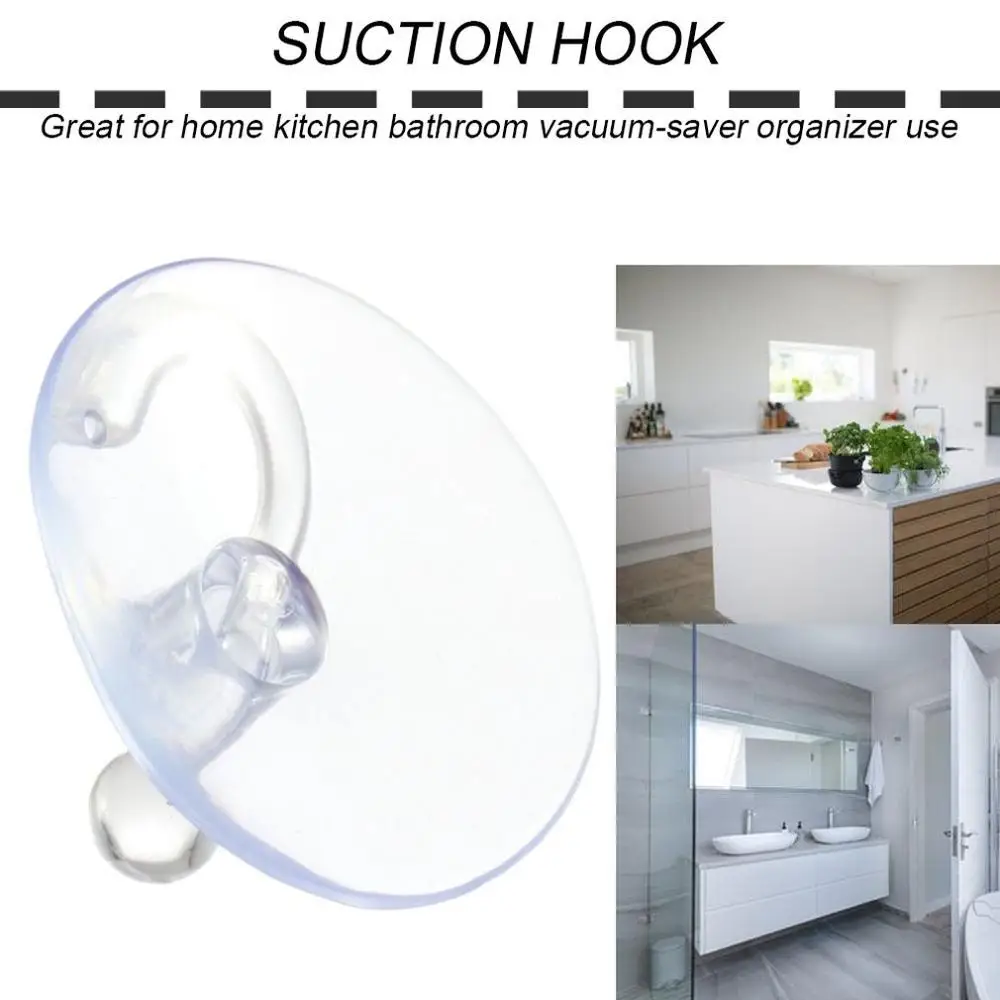5 шт. крепкая прозрачная присоска Настенные Крючки вешалка крепится к любой