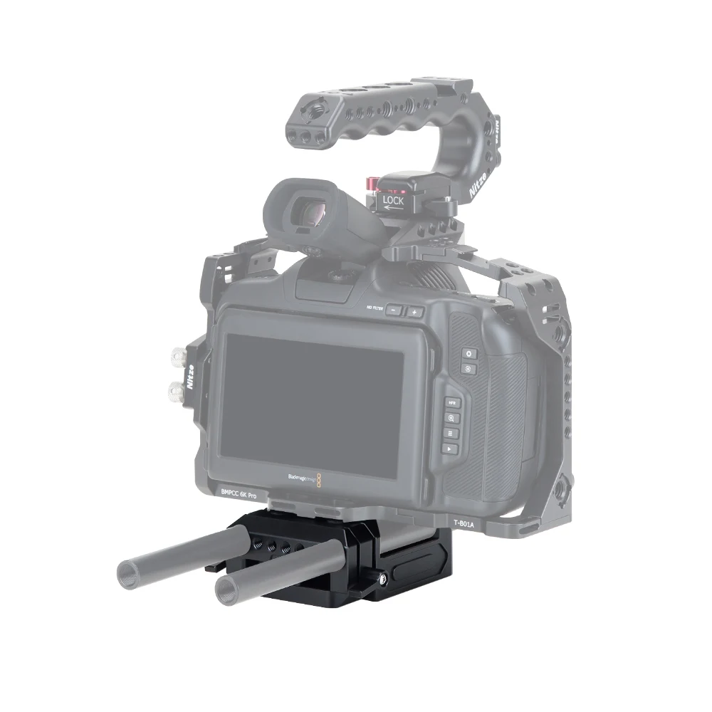 Опорная пластина Nitze 15 мм LWS с зажимом ARRI Ласточкин хвост для клетки BMPCC 6K Pro -