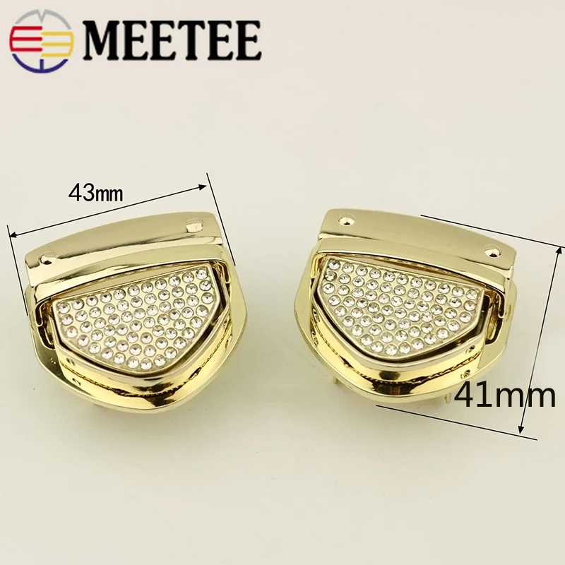 2 комплекта Meetee металлическая застежка защелкивающийся замок для сумки