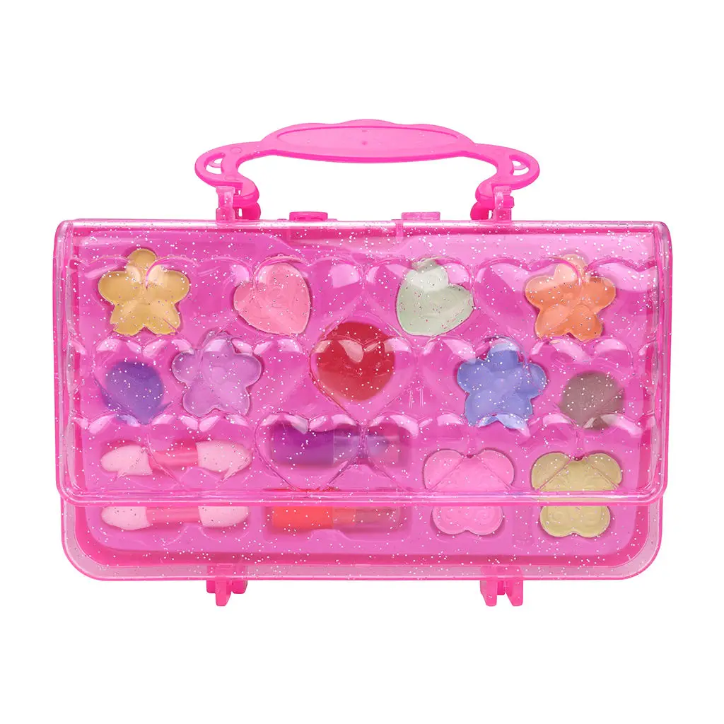 

Girls Makeup Set 16pcs Real Glitter Eye Shadow Safety Play Toy Cosmetics