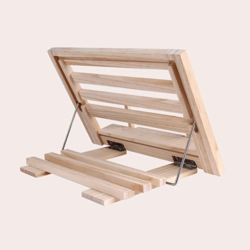 

Cook Book Stand Adjustable Reading Book Recipe Holder Tray with Page Paper Clips