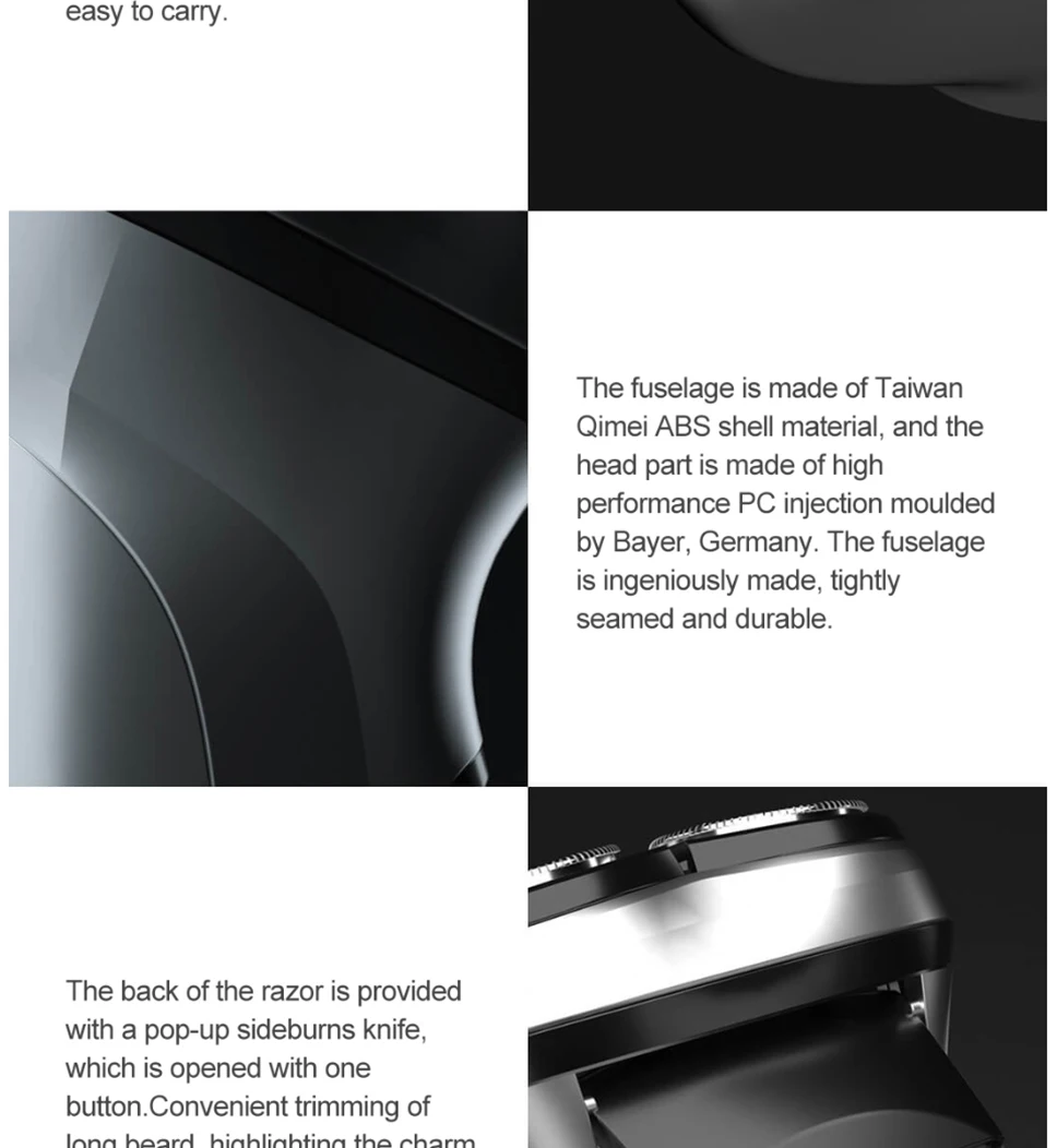 Original XIAOMI face shaver Enchen BlackStone 3D Electric Shaver, Men Washable Type-C USB Rechargeable Shaving Beard Machine
