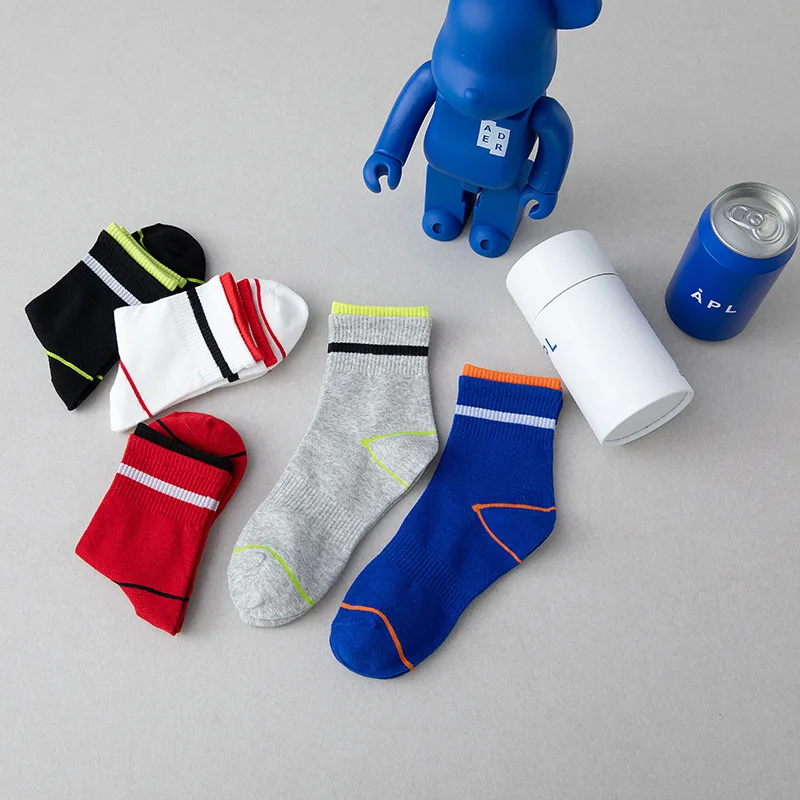 

Носки Женские однотонные Повседневные в полоску, хлопок, средняя длина, в стиле хип-хоп, уличные для скейтборда, в Корейском стиле, простота