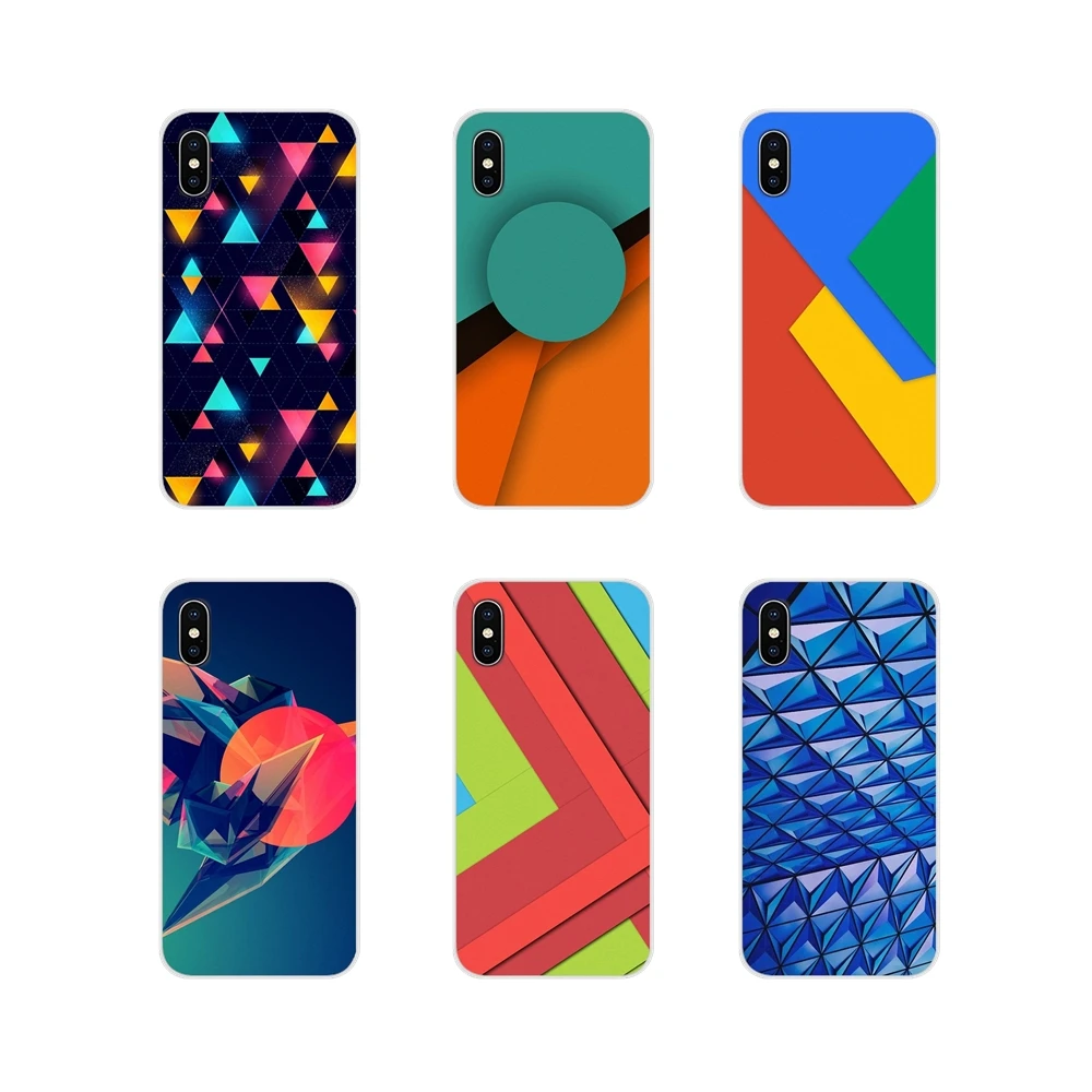 Силиконовые чехлы Простые художественные геометрические графические для Apple IPhone