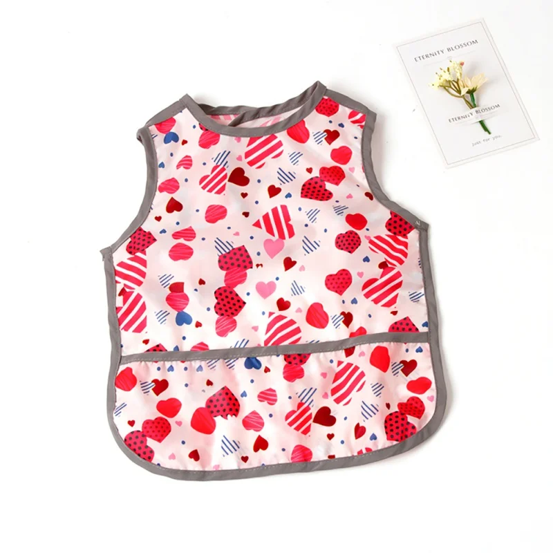 Водонепроницаемый детский нагрудник фартук Без Рукавов арт халат для детей