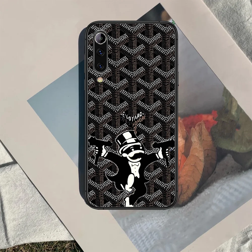 

Goyards Brand Phone case For Xiaomi Mi note 10 A3 9 MAX 3 A2 8 9 Lite Pro ultra black Coque Soft Bumper Painting Back 3D Shell
