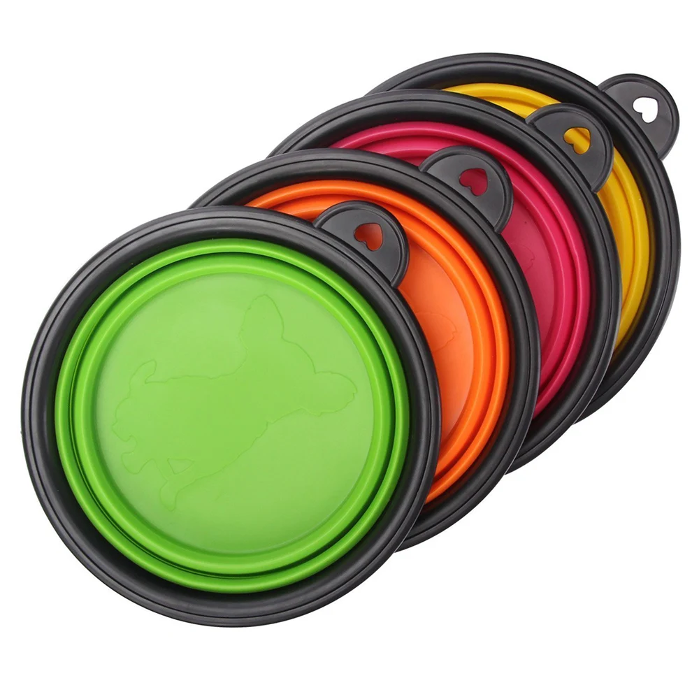 Дорожная миска для домашних животных портативный складной кошки и собаки подачи