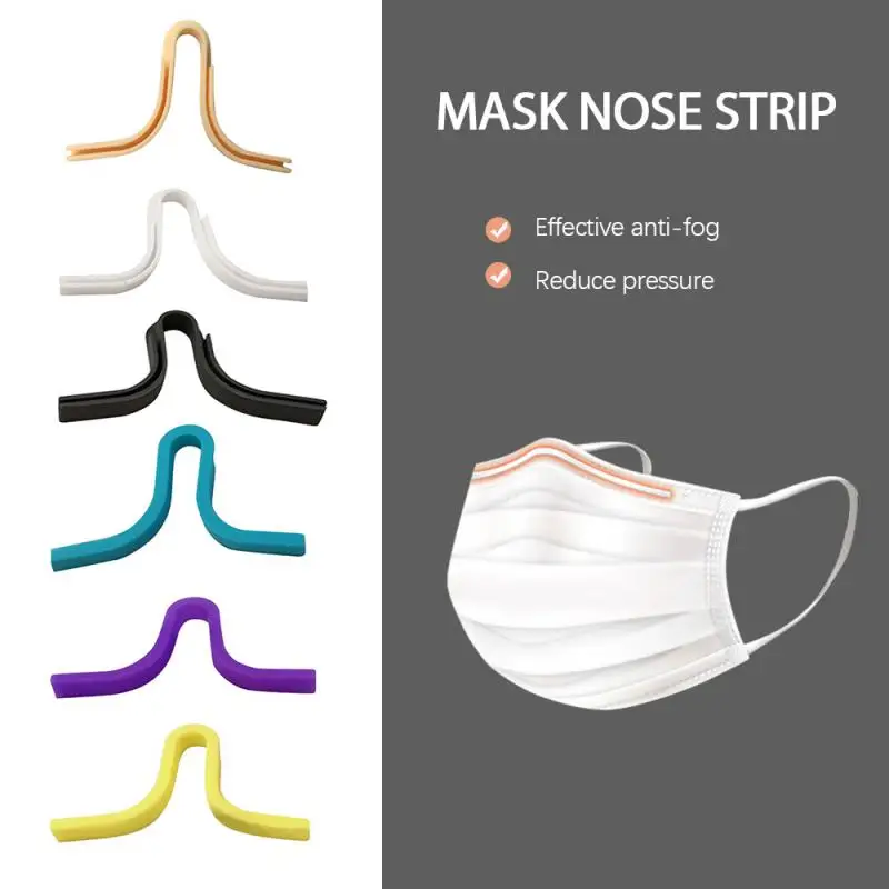 

Silicone Memory Anti-Fog Nose Bridge Pads Cushion For Mouth Mask Comfortable Sponge Protection Strip Mask Holder Accessories Hot