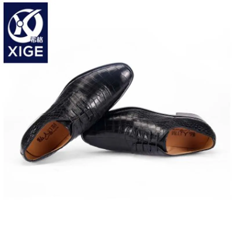 Xige производитель под заказ Мужская обувь из крокодиловой кожи мужские деловые