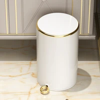 waterproof nordic waste bin stainless steel luxury press kitchen trash can living room cubo basura household products dg50wb