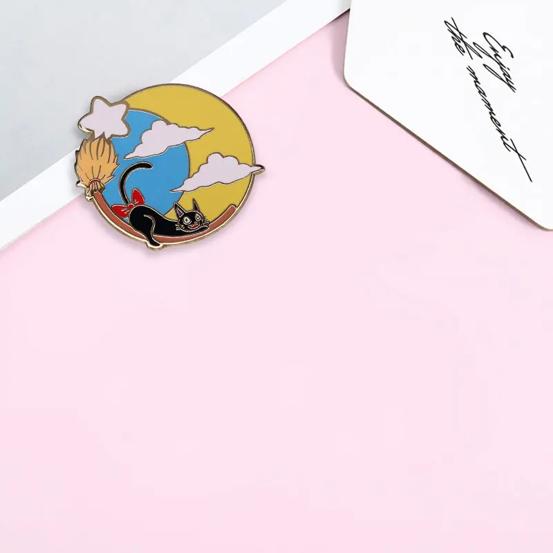 Kiki's Delivery Service Black Cat Jiji брошь заколки эмалированные металлические значки