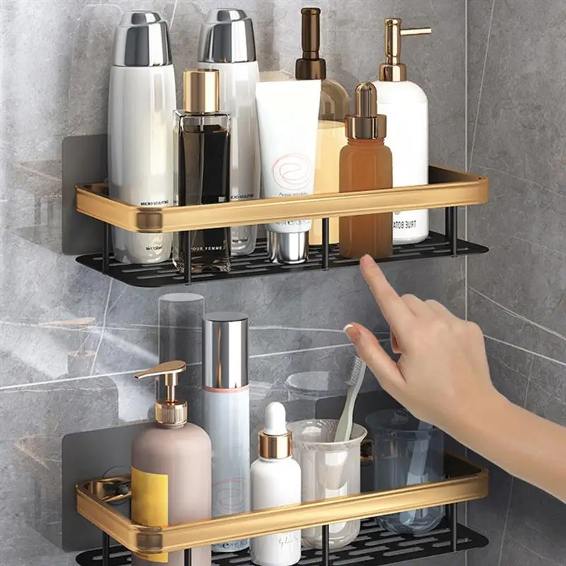 wall shelves bathroom shelf corner holder shower shampoo storage rack kitchen organizer rack for kitchen bathroom accessories free global shipping