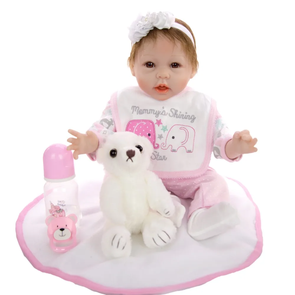 Игрушки реборн для девочек мягкие силиконовые куклы-младенцы реалистичные