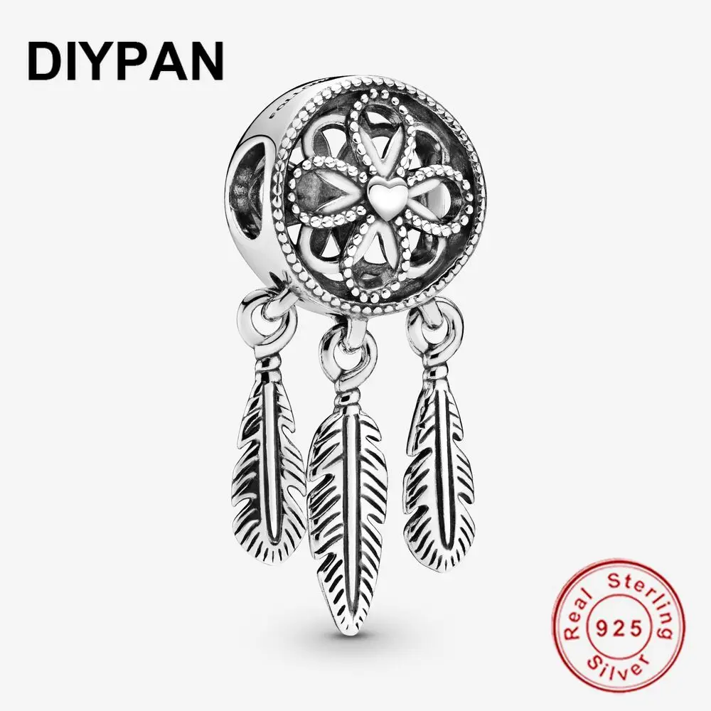 

Fit Pandora Original Bracelet Charm 925 Sterling Silver Spiritual Dreamcatcher Charm Pendant Bangle Women Jewelry Berloque