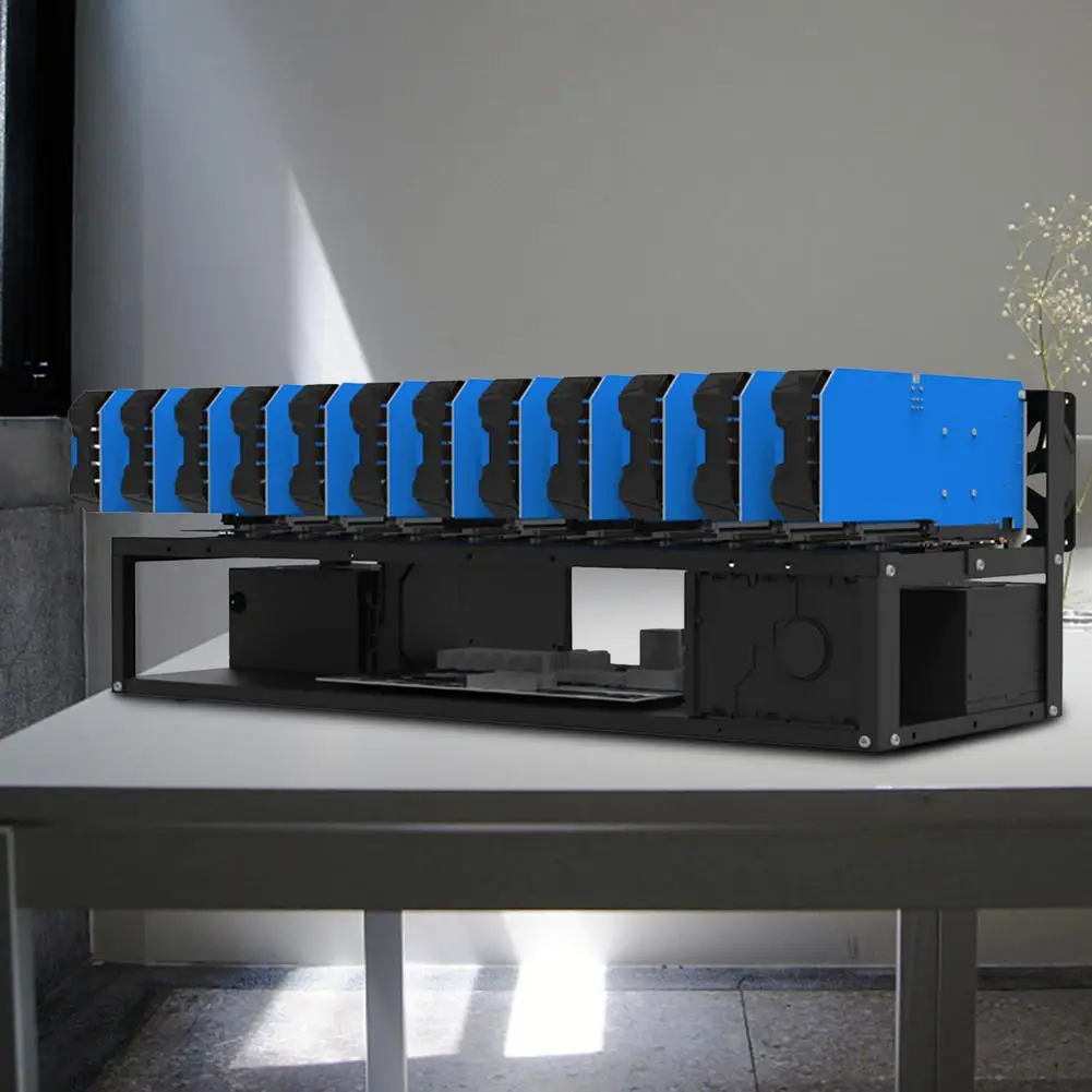 

6/8/12 GPU Stackable Durable Open Mining Rig Fixed Frame Case Stackable Miner Computer Rack Multi-graphics Rack Drop Shipping
