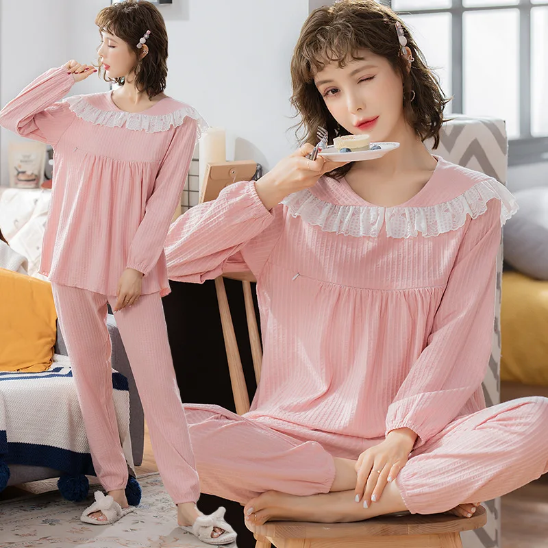 

New spring/summer 2020 maternity pajamas for pregnant women in summer postpartum breastfeeding clothes ultra-thin cotton