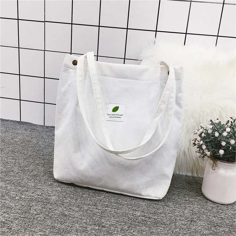 

Cute solid color shopping bag ladies canvas shoulder bag reusable eco-friendly storage bag foldable eco-friendly food bag