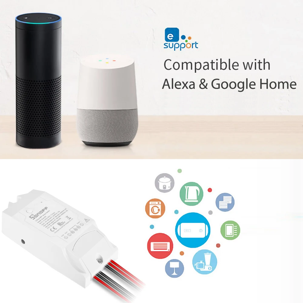 Sonoff Dual R2 WiFi беспроводной смарт коммутатор 2 банды умный дом Wifi Пульт