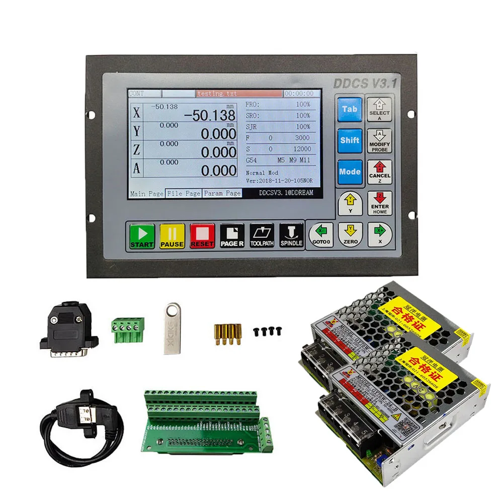 Upgrade DDCSV3.1 3/4 axis 500Khz G code off-line controller to replace Mach3 USB NC controller for NC drilling and milling