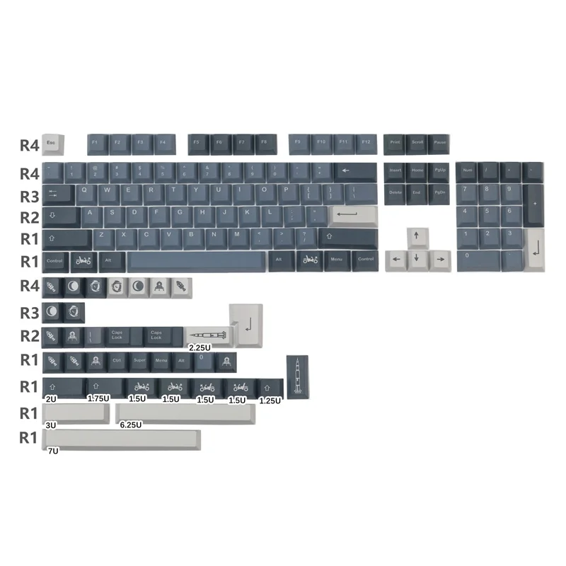 Колпачки клавиш GMK Apollo с 140 клавишами Cherry Profiler PBT Dye-Sub механическая клавиатура