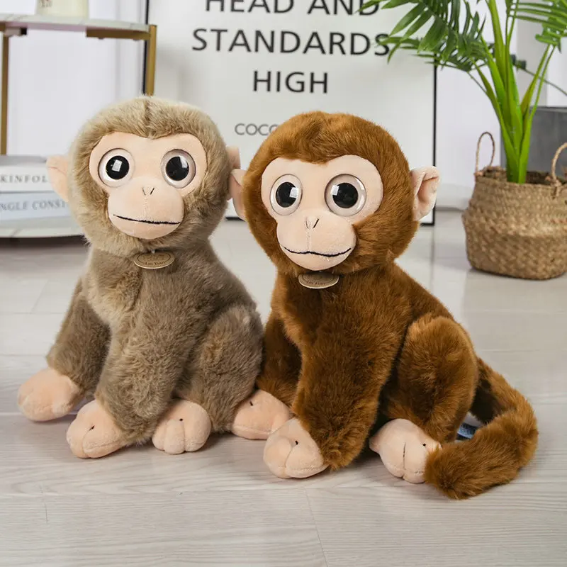 

New 1pc 17CM/30CM Simulated Monkey Plush Dolls Lovely Huggbale Apes Toy Stuffed Soft Animal Pillow Baby Kawaii Birthday Gift