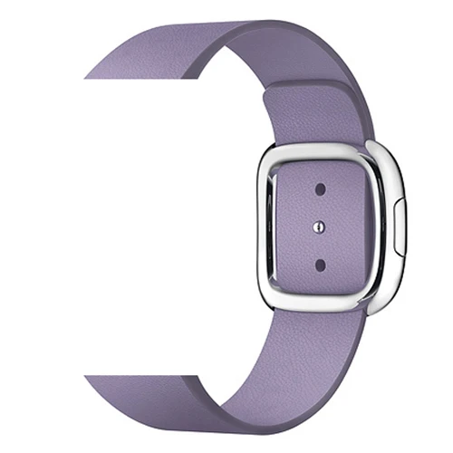 3- Lilac Ремешок для apple watch 42 мм 38 мм 44 мм 40 мм correa iwatch band 5 4 3 современный кожаный браслет с пряжкой аксессуары для apple watch 4 - Цвет ремешка: 3- Lilac