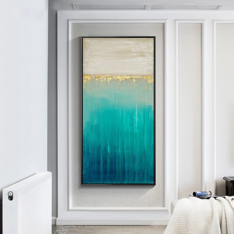 

Blue Abstract Painting On Canvas Large Wall Art Minimalist Painting Hand Painted Painting Minimal Art For Modern Home Decor