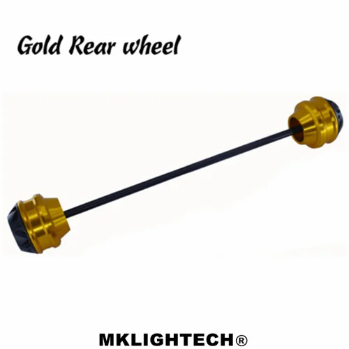 Mklighttech CNC Модифицированная Передняя и задняя вилка для мотоцикла, осевые ползунки, Защитная крышка для DUCATI Multistrada 620 2003-2006 - Цвет: Gold rear wheel
