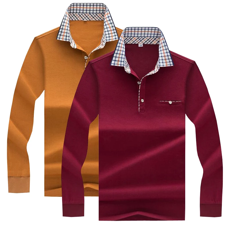 2 шт 2019 Весна Осень Новые поло высокого качества брендовый Деловой Повседневный