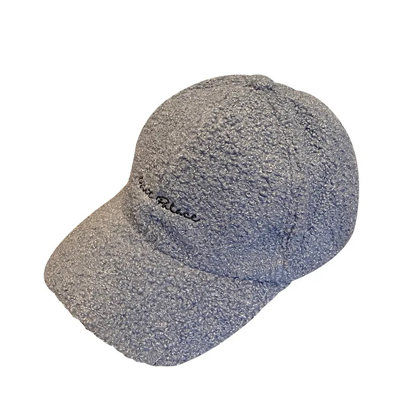 

Fluffy cap ins xiaozhongchao women's autumn and winter Korean versatile casual letter big headband baseball cap
