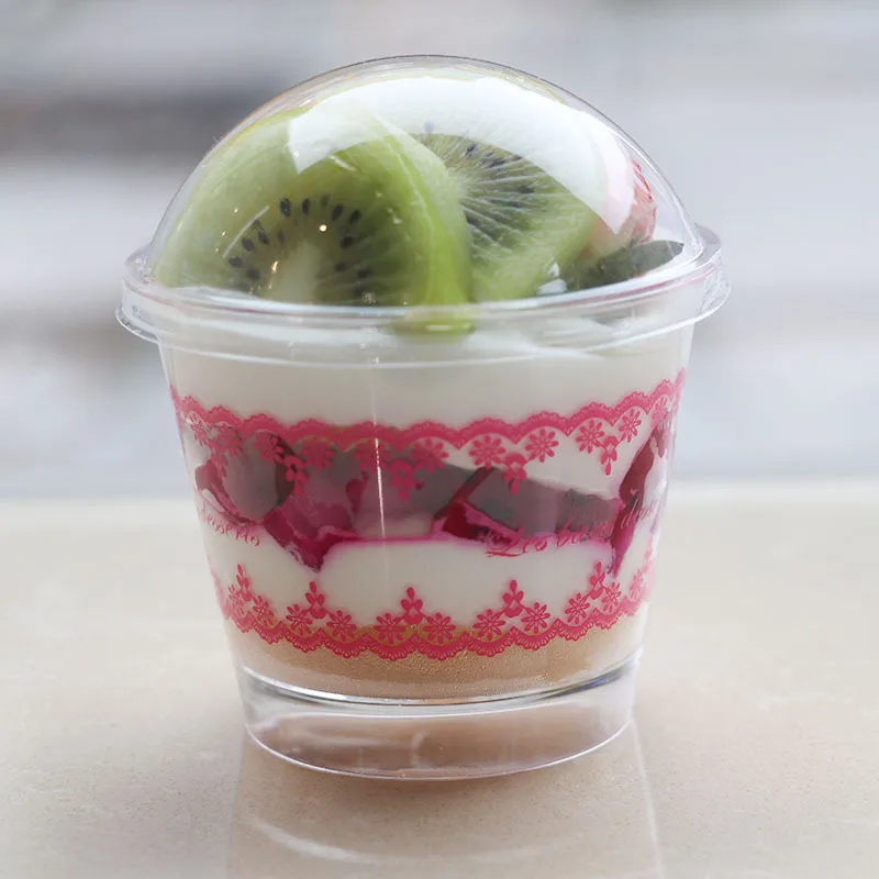 50 шт. креативные толстые пластиковые стаканчики для десертного торта 140 мл