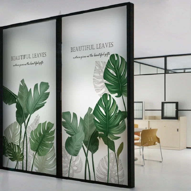 Ботанический рисунок Стекло пленка электростатические виниловые украшения дома