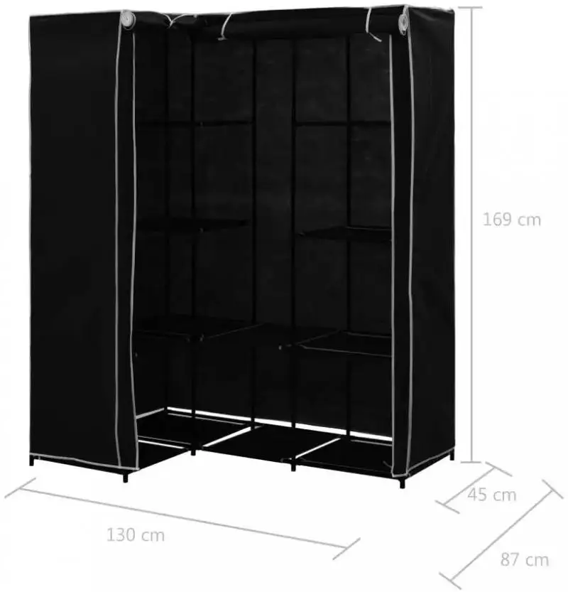 

Non-woven Three-door Wardrobes Portable Closet Wardrobe Clothes Storage Organizer Shelf With Rack Bedroom Furniture HWC