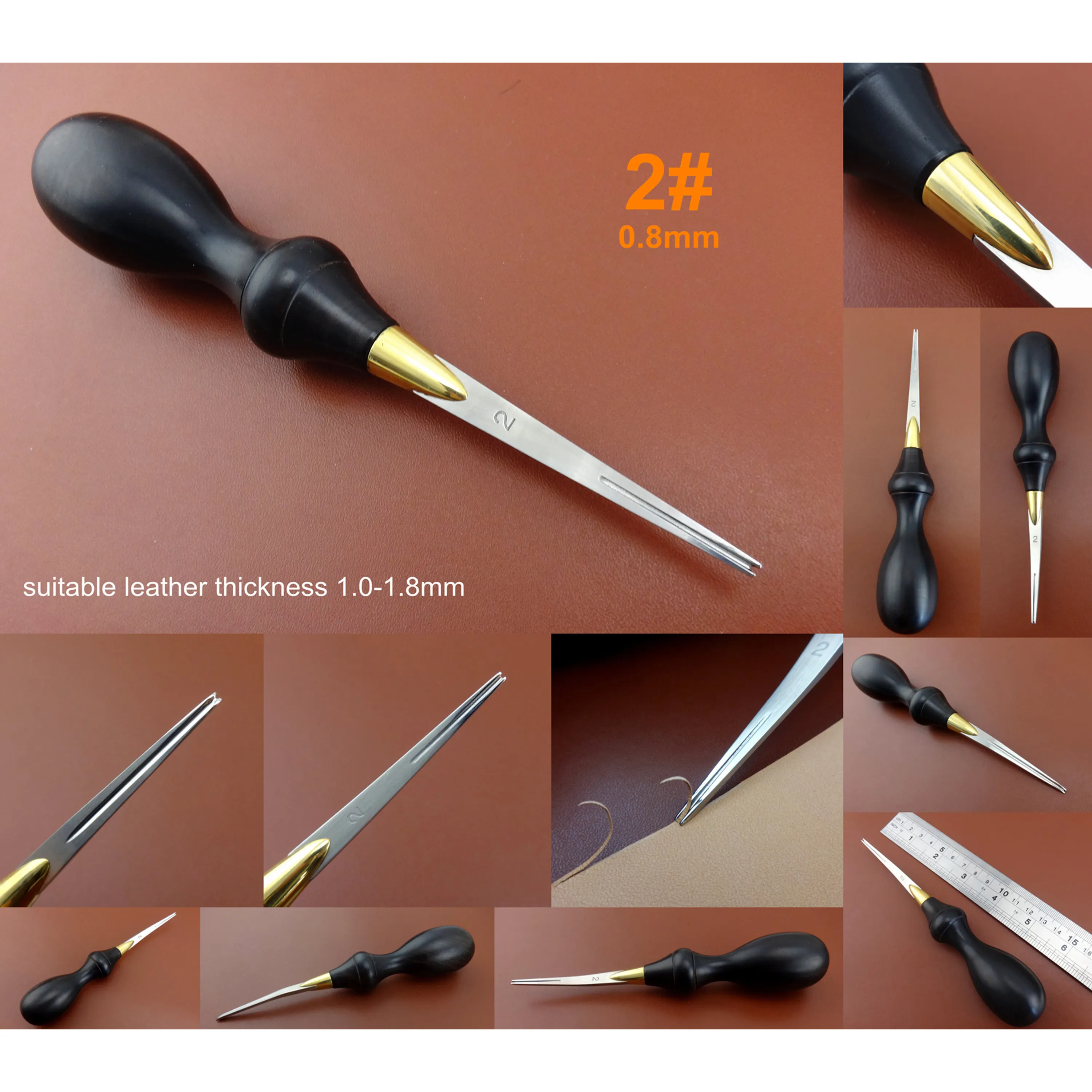 1 шт. инструмент для кожевенного ремесла 0 8 мм|Наборы инструментов обработки кожи|