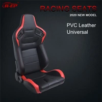 r ep adjustable racing seat universal for sport car simulator bucket seats black red pvc leather xh 1054 br