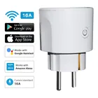Умная розетка Wi-Fi 16 А, дистанционное управление через приложение для синхронизации через iOS, Android, работает с Alexa, Google Assistant, голосовое управление