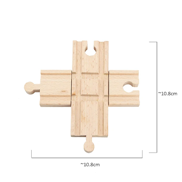 Cross Track TBKJOYS деревянные железнодорожные дорожки, аксессуары для железной дороги, все виды деревянных дорожек, различные компоненты, развивающие игрушки - Цвет: Cross Track
