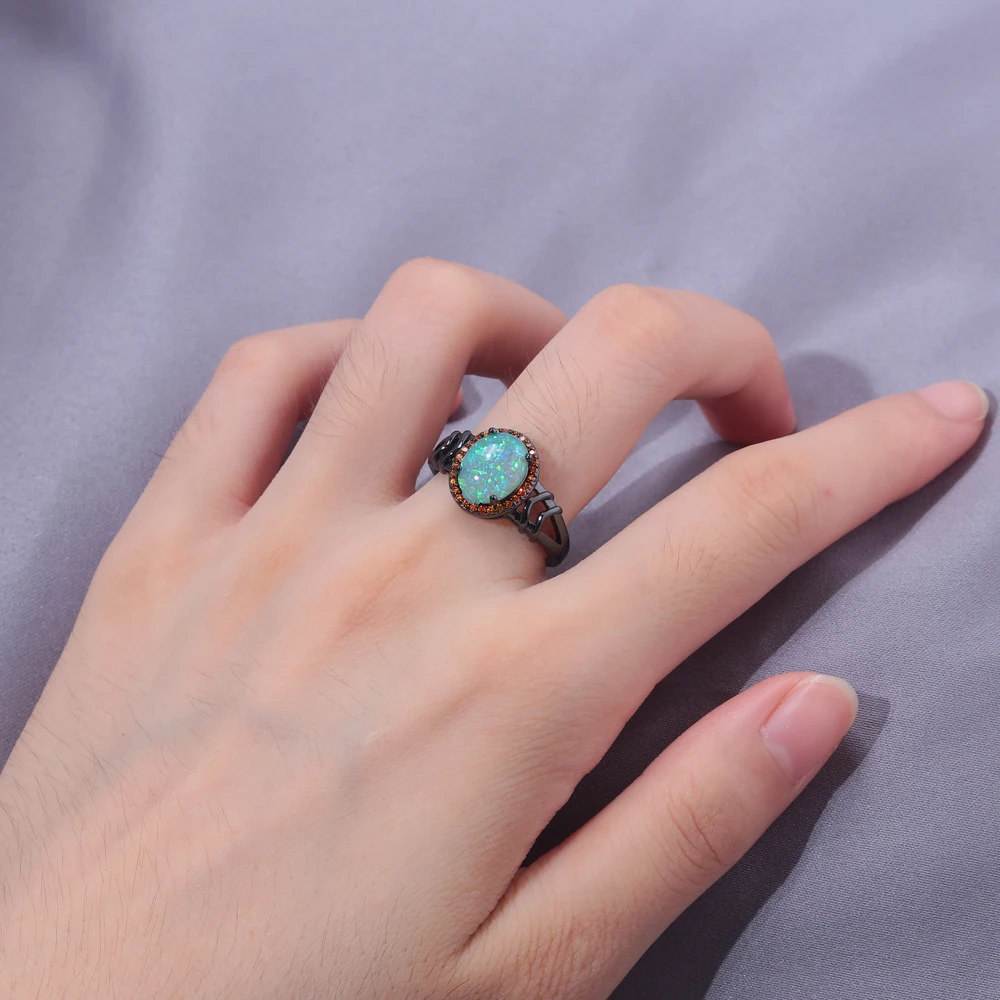 Cinily создан зеленый огненный опал оранжевый гранат Черное золото Цвет оптовая