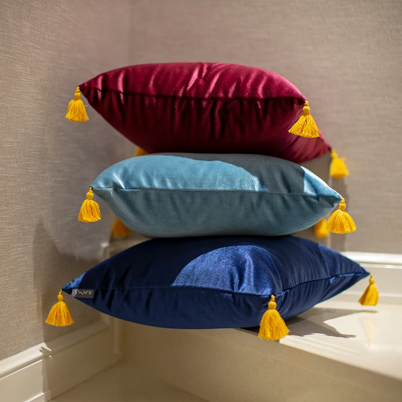 Однотонная Подушка, простая, современная, зависит от образца, гостиной, дивана, наволочки