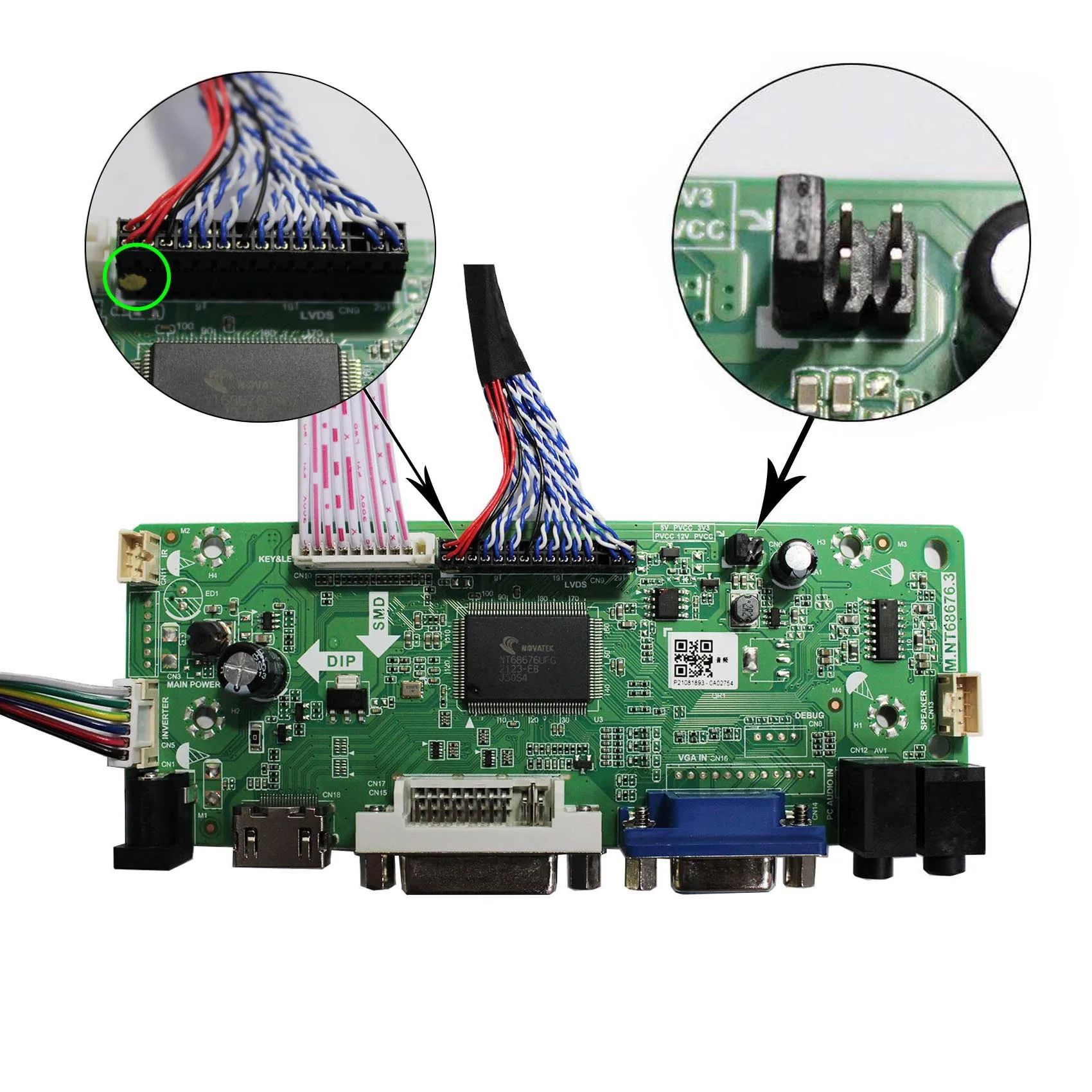 H DMI VGA DVI LCD Board Work For 20.1inch 1680*1050 M201EW02 V1 V8 V9 VB VC VF | Электроника