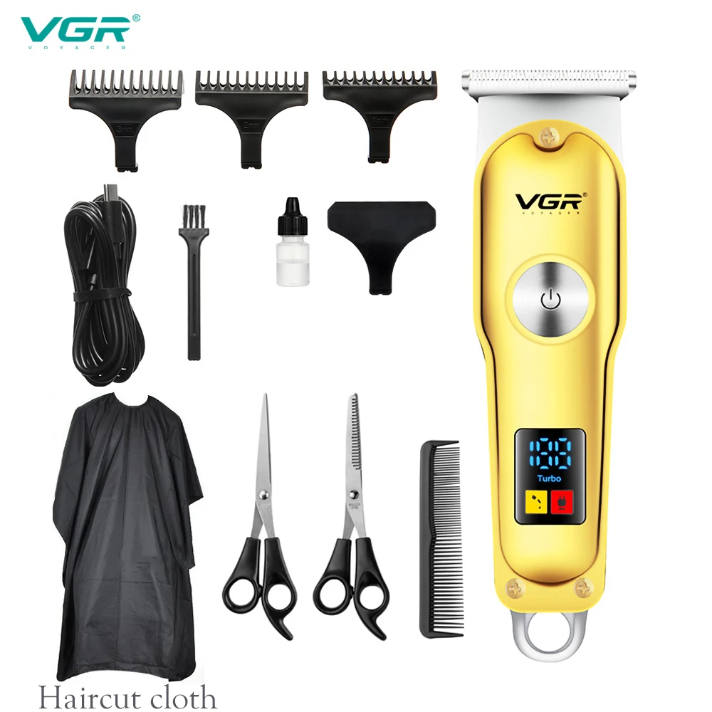 

VGR Washable Hair Trimmer LED Display Rechargeable Electric Hair Cutter Hair Clipper Machine for Haircuts Hair V-290