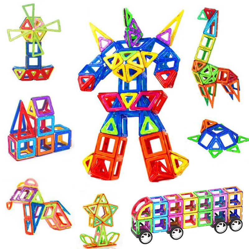 Dise&ntilde;ador Constructor magn&eacute;tico tama&ntilde;o grande im&aacute;n bloques de construcci&oacute;n ilumine ladrillos magn&eacute;ticos juguetes para ni&ntilde;os de regalo-0