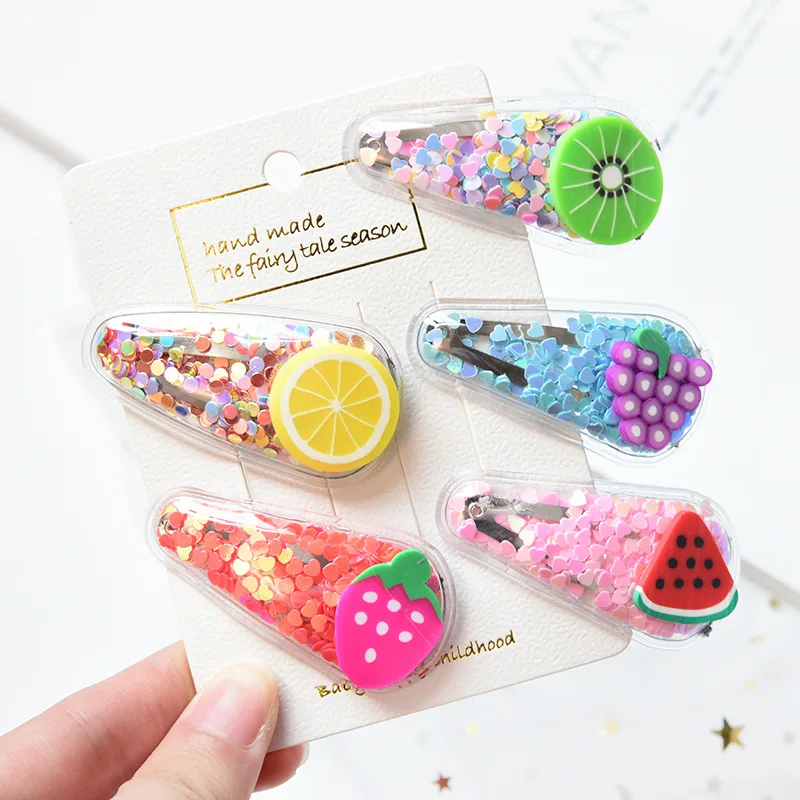 Детские красочные фрукты прозрачные заколки аксессуары для волос | Аксессуары