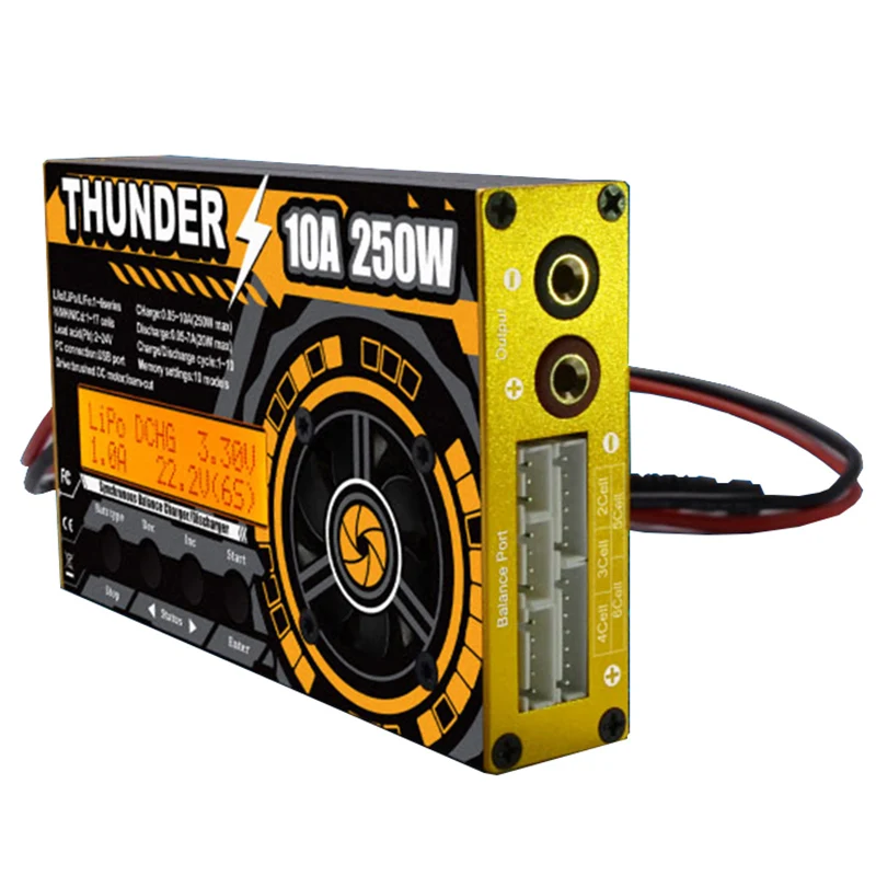 HOTA Thunder 250 Вт 10A DC балансирующее зарядное устройство Dis с адаптером питания 15 в 6 А