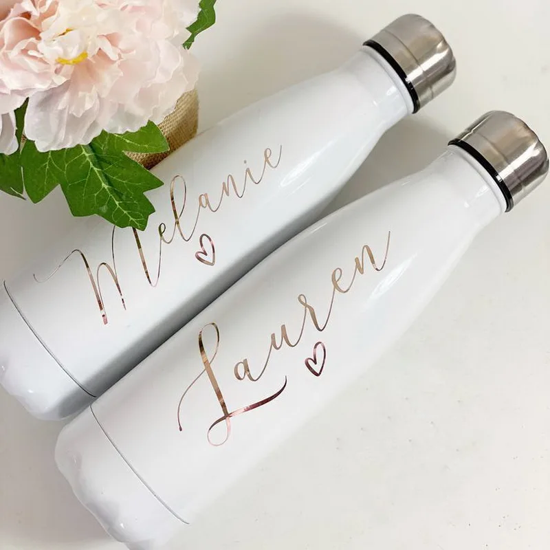 

Bridesmaid Water Bottles-Stainless Steel Water Bottle-Personalized Water Bottle-Bridesmaid Tumblers-Personalized Bridesmaid Gift