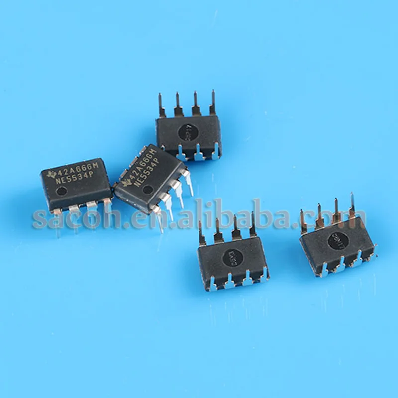 10PCS/lot New OriginaI NE5534P NE5534 or NE5534AP or SA5534P SA5534AP DIP-8 Low noise op amp